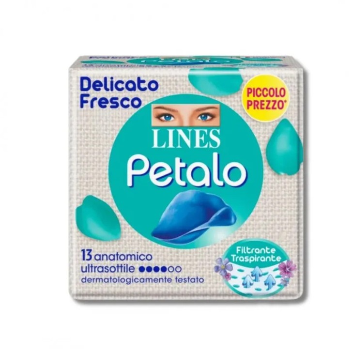 Lines Petalo Blu Anatomico Ultrasottile 13 Assorbenti - Lines