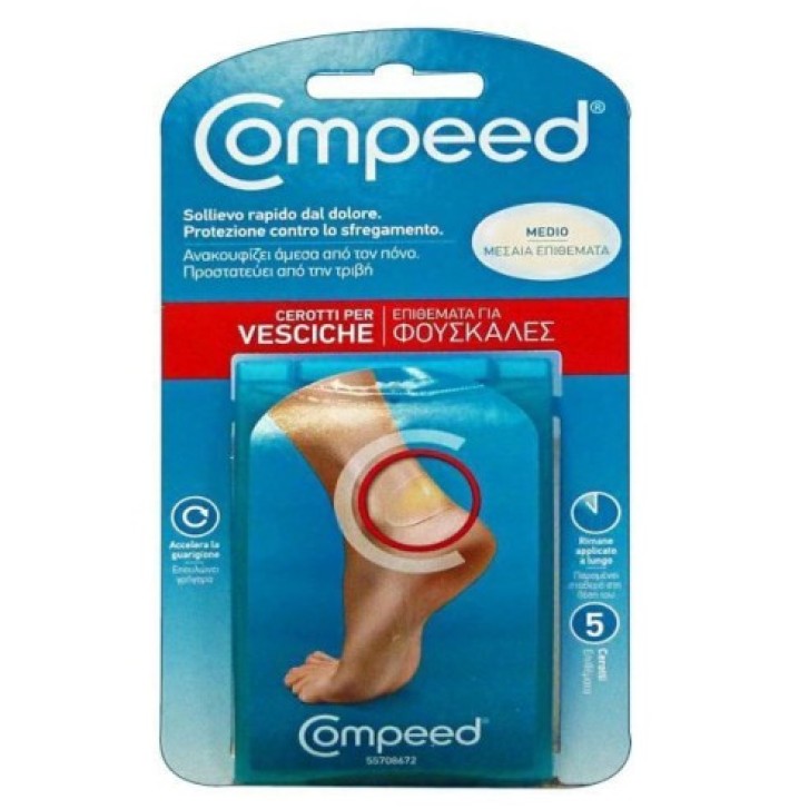 Compeed Cerotti per Vesciche Formato Medio 5 Pezzi - Compeed
