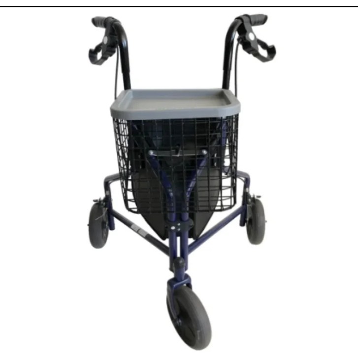 Rollator Pieghevole Acciaio Verniciato Blu 4 Ruote Mopedia Dyone - Moretti