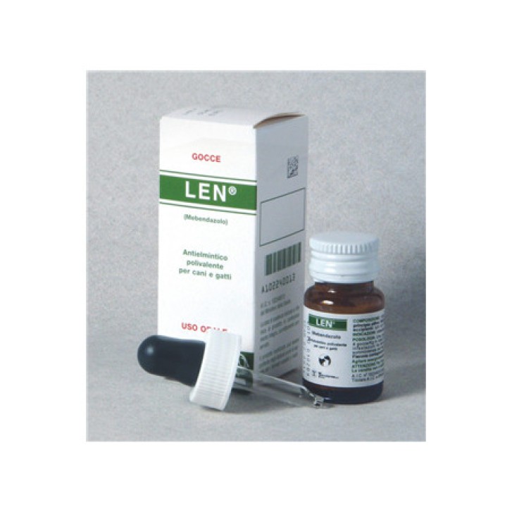 Len 150 Mg Gocce Orali Antielmintico per Cani e Gatti 12g - Teknofarma