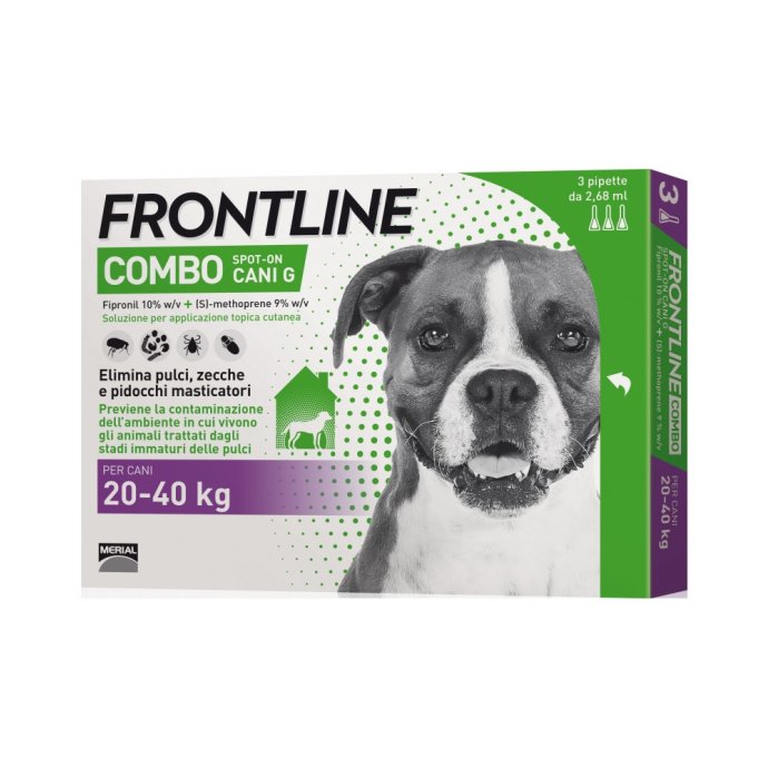 Frontline Combo Spot-On Cani Grandi 20-40kg 3 Pipette - Frontline
