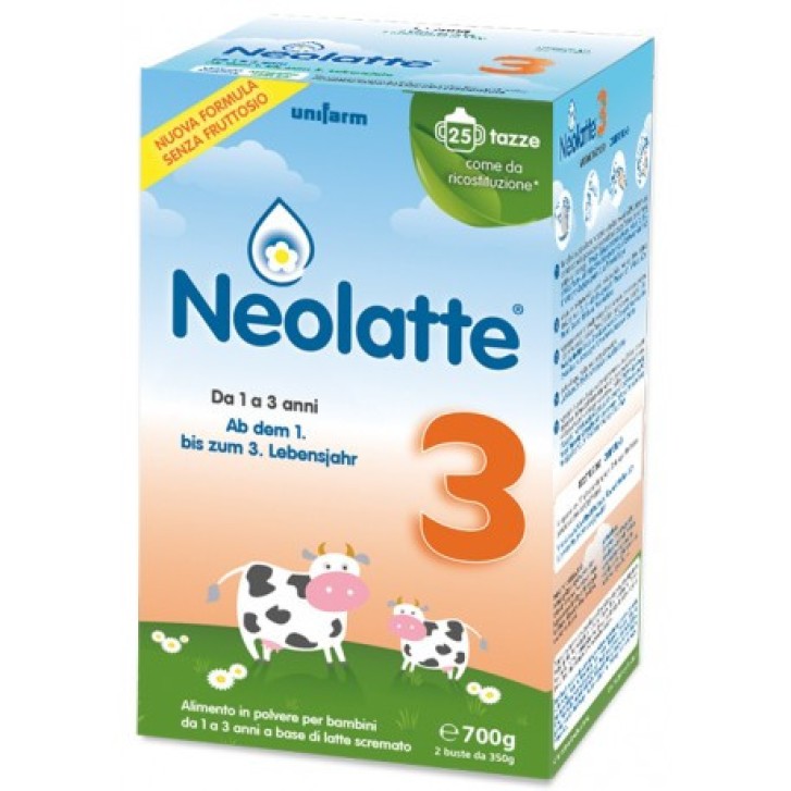 Neolatte 3 Alimento in Polvere per Bambini 1-3 Anni, 2 Buste da 350g - Neolatte