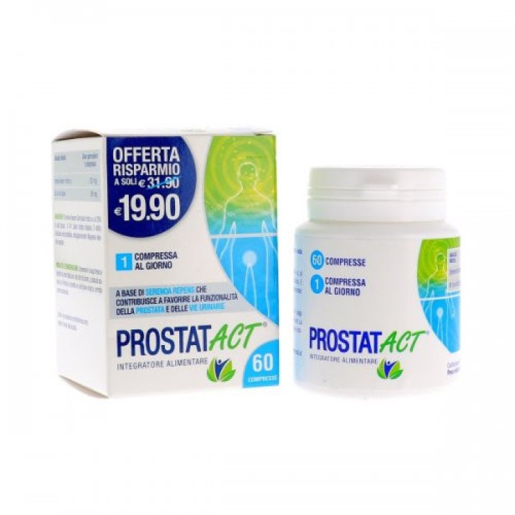 Prostat Act Integratore Alimentare per Prostata e Vie Urinarie 60 Compresse - F&F