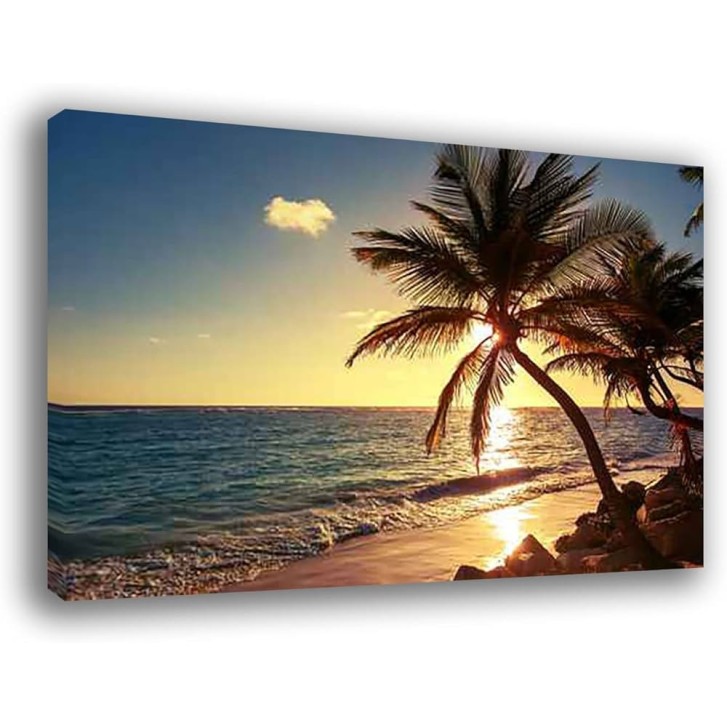 Quadro Decorativo Paesaggio Tramonto Tela Canvas 120x80 cm - Tendenci