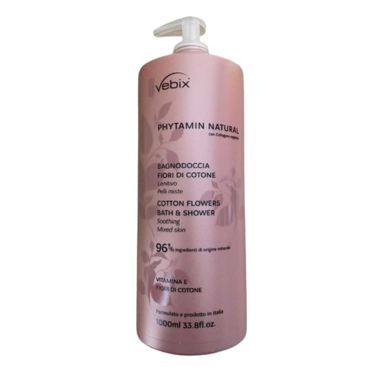 Vebix Phytamin Bagnodoccia Delicato Fiori Di Cotone 1000 Ml - Vebix