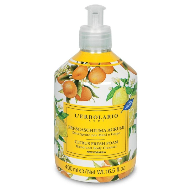 L\'Erbolario Frescaschiuma Agrumi Detergente Mani e Corpo 490ml - L\'Erbolario L\'Erbolario Frescaschiuma Agrumi Detergente Mani e Corpo 490ml - L\'Erbolario
