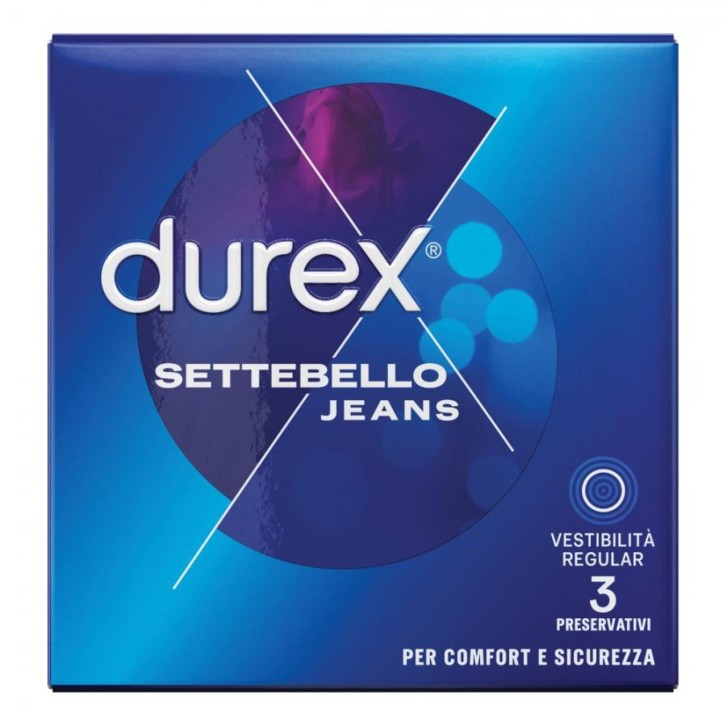 Durex Settebello Jeans Preservativi Taglia Regular 3 Pezzi - Durex
