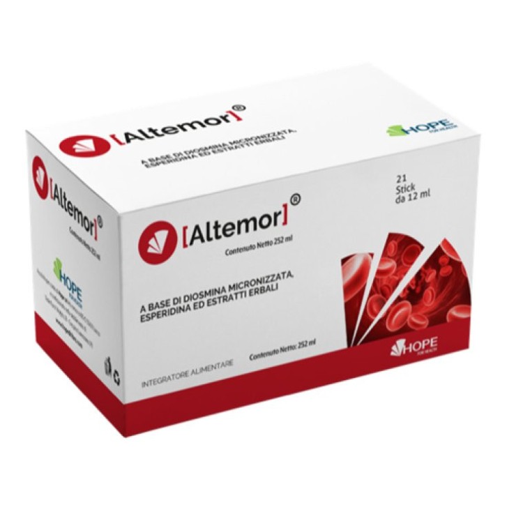 Altemor Integratore Alimentare per Microcircolo 21 Stick da 12ml - HOPE
