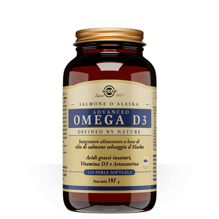 Advanced Omega D3 Integratore con Vitamina D3 120 Perle Softgel - Solgar Advanced Omega D3 Integratore con Vitamina D3 120 Perle Softgel - Solgar