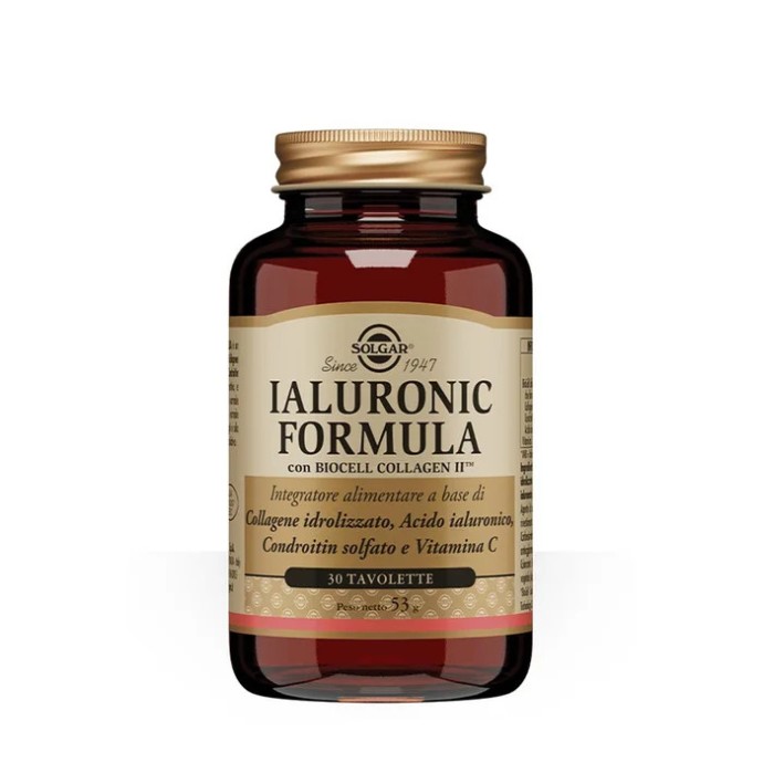 Ialuronic Formula Integratore Alimentare per Pelle e Articolazioni 30 Tavolette - Solgar Ialuronic Formula Integratore Alimentare per Pelle e Articolazioni 30 Tavolette - Solgar