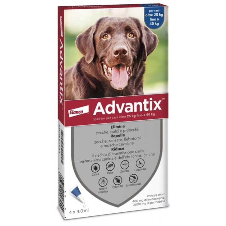 Antiparassitario Spot On Cani 25-40kg - Advantix Antiparassitario Spot On Cani 25-40kg - Advantix