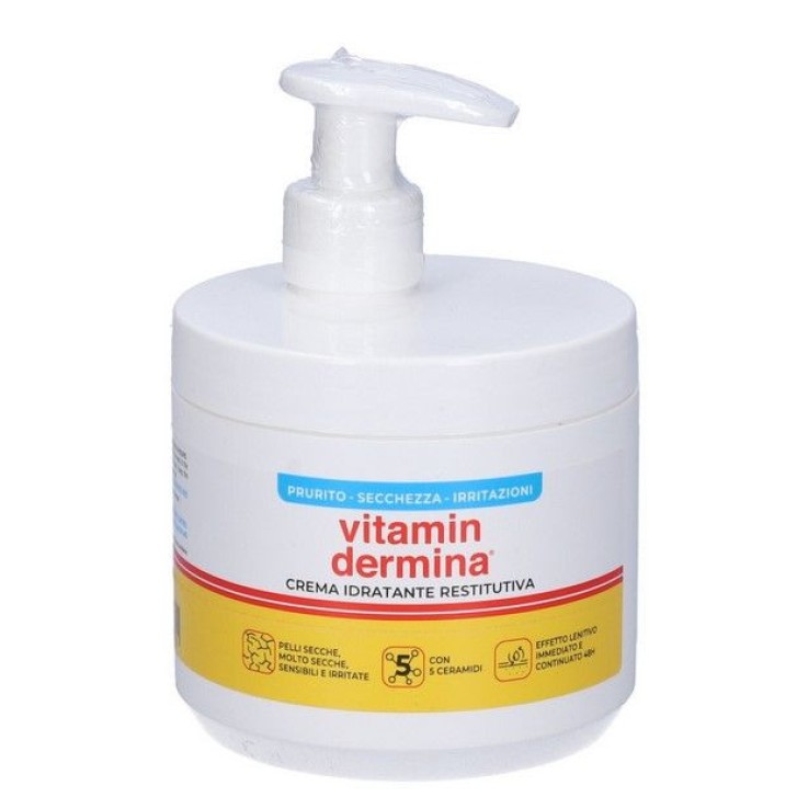 Crema Idratante Restitutiva per Pelli Sensibili 400ml - Vitamindermina