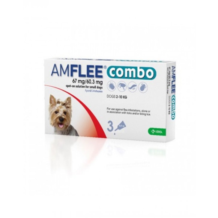 Amflee Combo Spot-On Cani Piccola Taglia 2-10kg 3 Pipette - Krka Farmaceutici Amflee Combo Spot-On Cani Piccola Taglia 2-10kg 3 Pipette - Krka Farmaceutici