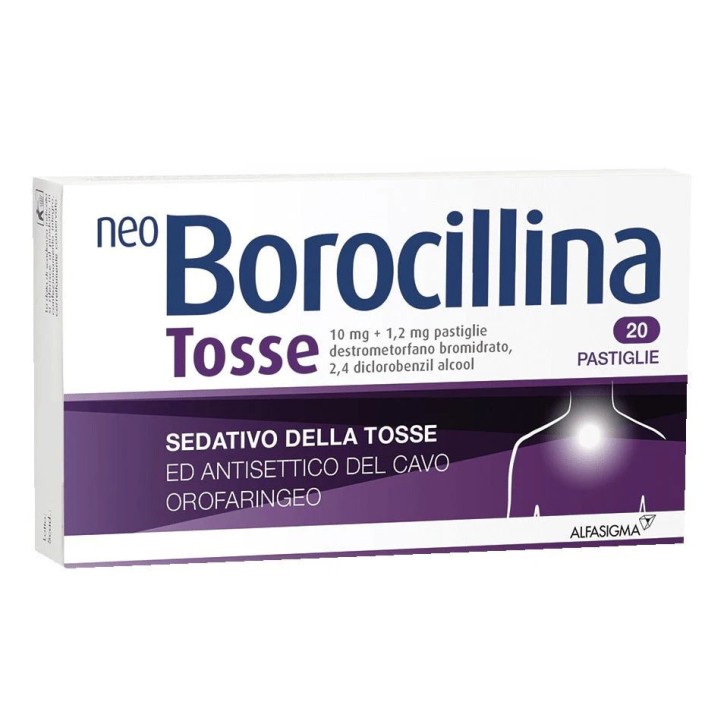 Neo Borocillina Tosse Sedativo e Antisettico Orofaringeo 20 Pastiglie - Neoborocillina
