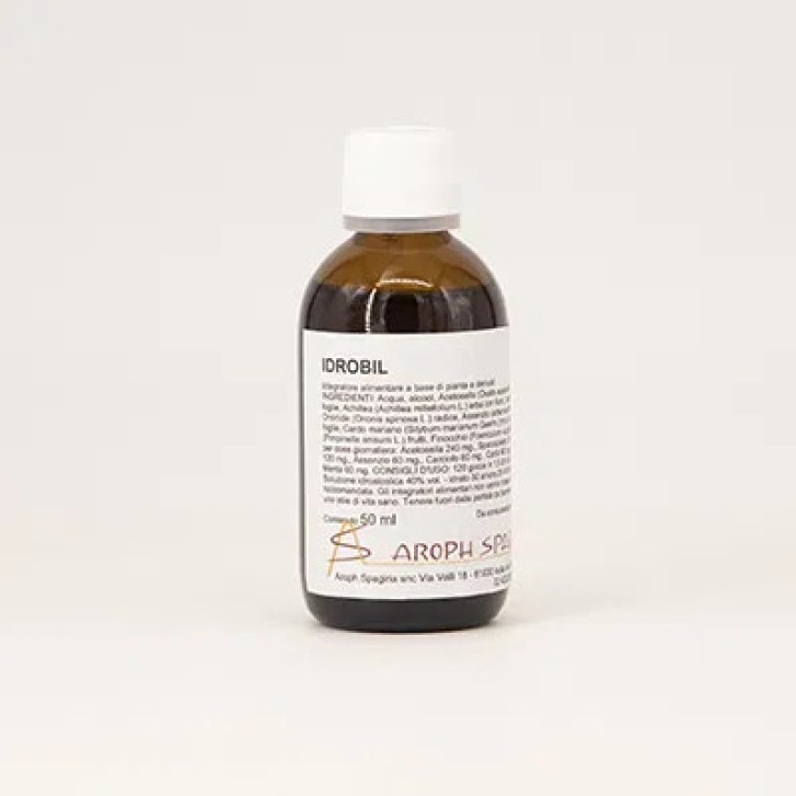 Idrobil Soluzione Idroalcolica 100ml per Secrezioni Biliari 40% Alcool - Aroph Spagiria