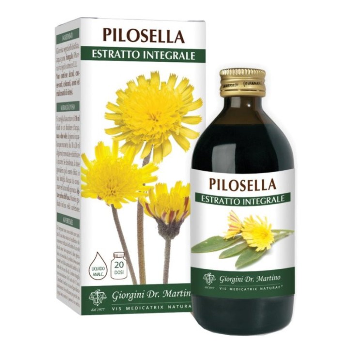 Pilosella Estratto Integrale Liquido 200ml Drenante Senza Glutine e Lattosio - Giorgini Pilosella Estratto Integrale Liquido 200ml Drenante Senza Glutine e Lattosio - Giorgini