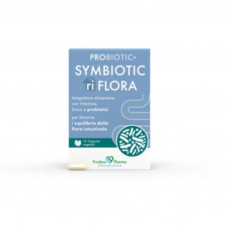 Probiotic+ Symb Riflora Integratore con Probiotici Zinco e Vitamine 15 Capsule - Prodeco Pharma