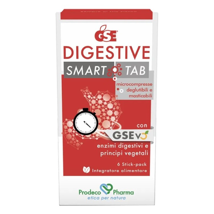 GSE Digestive Smart Tab Integratore Digerente Vegano 6 Stick Pack - GSE