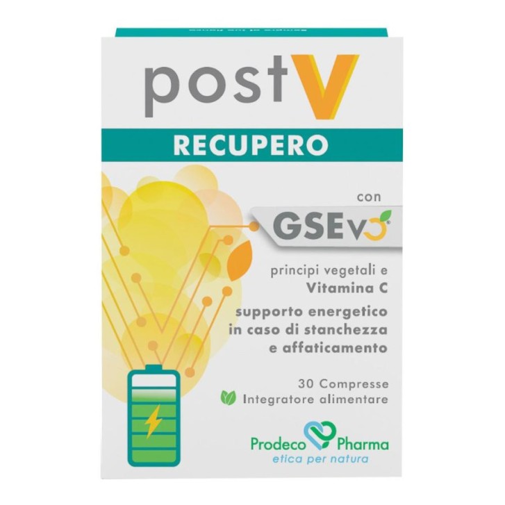 PostV Recupero Integratore Antiossidante 30 Compresse Senza Glutine - GSE