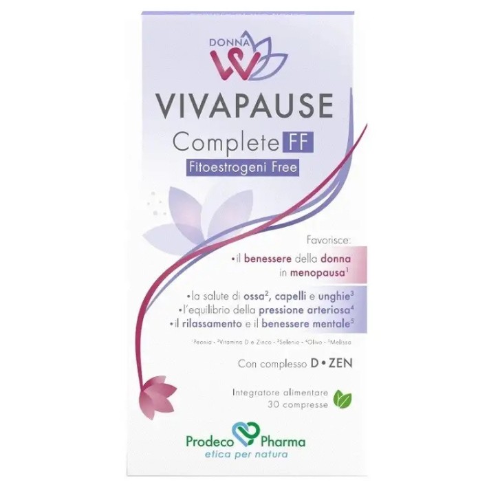Donnaw Vivapause Integratore Alimentare Menopausa 30 Compresse Vegano Senza Glutine - DONNA W