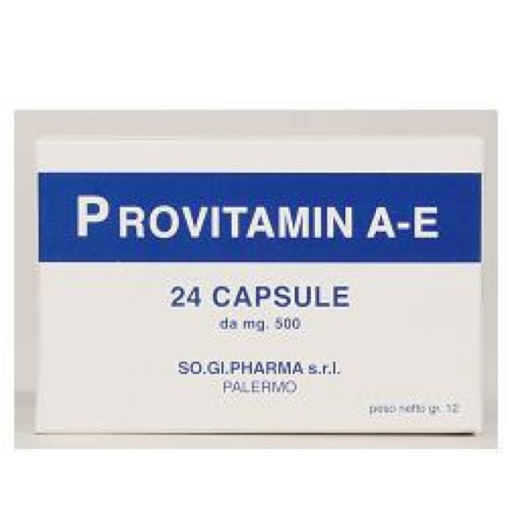 Provitamin A E Integratore per carenza di vitamine A ed E 24 capsule 500 mg - So.Gi.Pharma