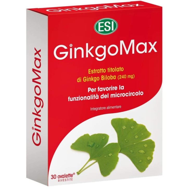 Ginkgomax Integratore Ginkgo biloba 280 mg per memoria 30 ovalette - Esi