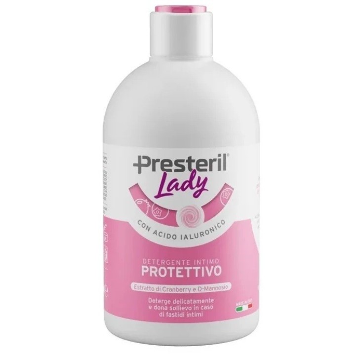 Detergente intimo protettivo 250 ml con cranberry D-mannosio e ialuronico - Lady Presteril