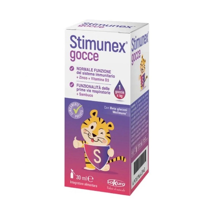 Stimunex integratore sistema immunitario sambuco glucani zinco D3 14x10 ml - Sakura Italia