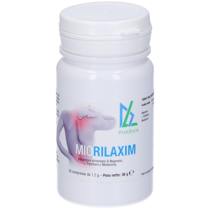 Miorilaxim integratore magnesio 375mg L-triptofano 300mg melatonina 1mg 30cpr - DL Pharma