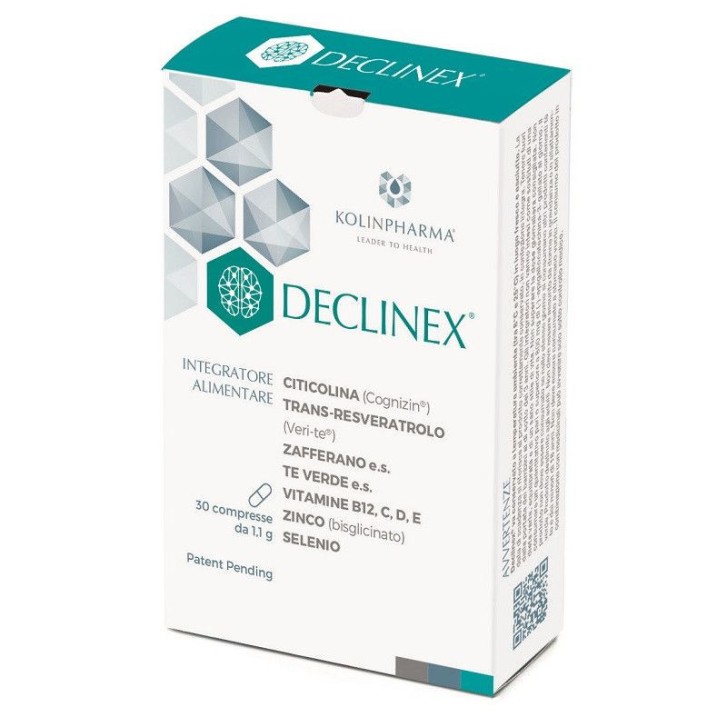 Declinex Integratore Funzione Cognitiva Tè Verde Zafferano 30 Compresse - Kolinpharma