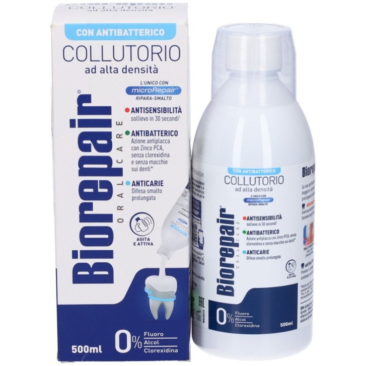 Biorepair Collutorio Antibatterico con microRepair Senza Alcool 500ml - Biorepair