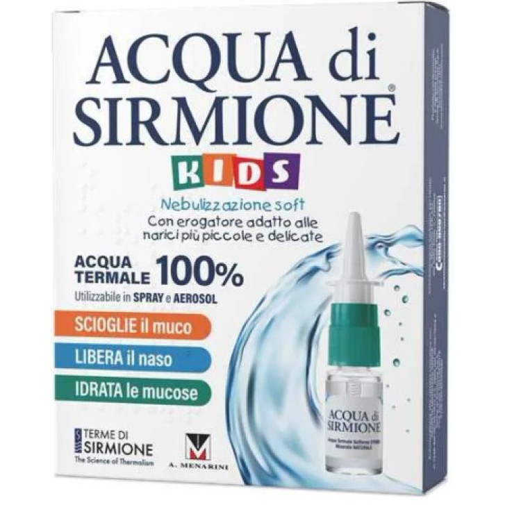 Acqua Termale Sulfurea per Naso Igiene Nasale Bambini 12 Flaconcini - Acqua di Sirmione