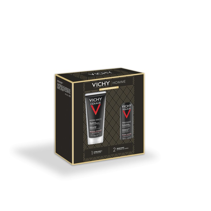 Cofanetto Uomo Natale Gel Doccia e Schiuma da Barba 200ml Pelli Sensibili - Vichy