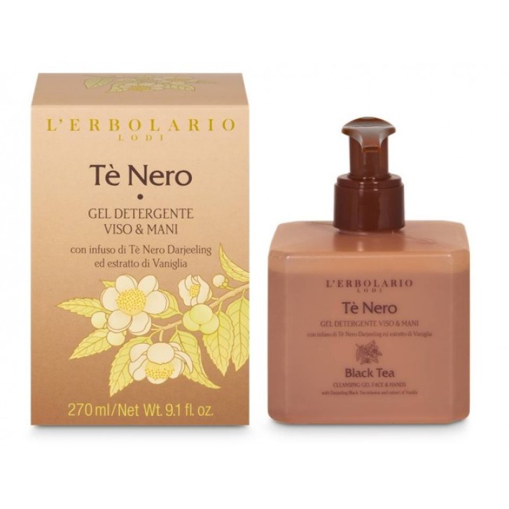 Tè Nero Gel Detergente Viso e Mani 270 ml - L\'ERBOLARIO
