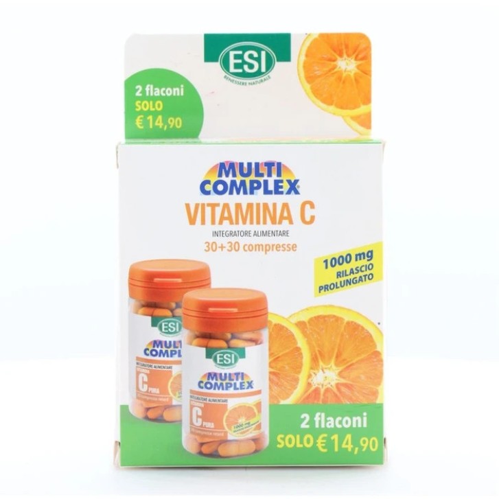 Vitamina C Pura 1000mg Integratore Supporto Immunitario ESI - 60 Compresse