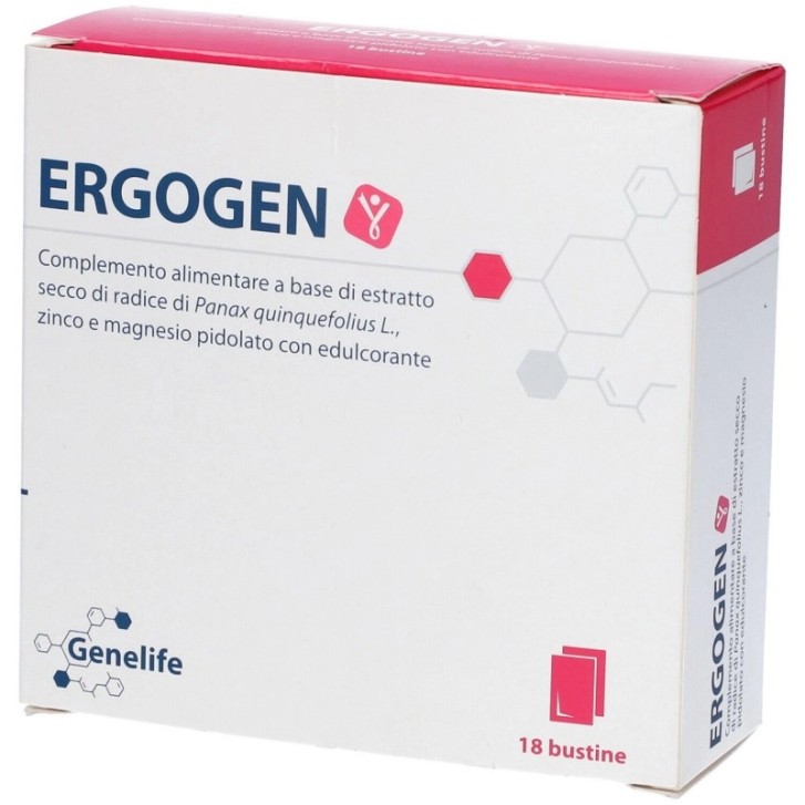 Ergogen Integratore Ricostituente con Ginseng Magnesio e Zinco 18 Bustine - Genelife