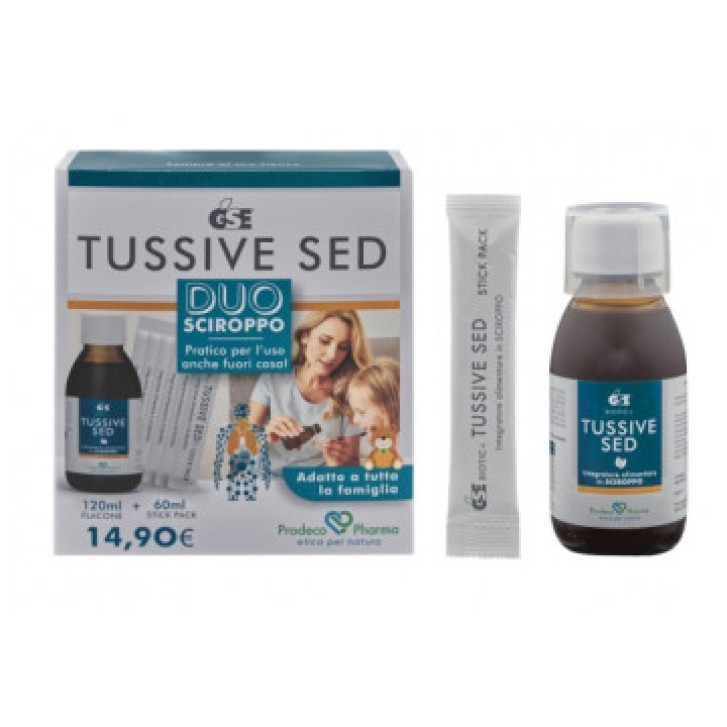 GSE Tussive Sed Duo Parafarmaco Tosse Secca Flacone 120ml + 6 Stickpack - GSE