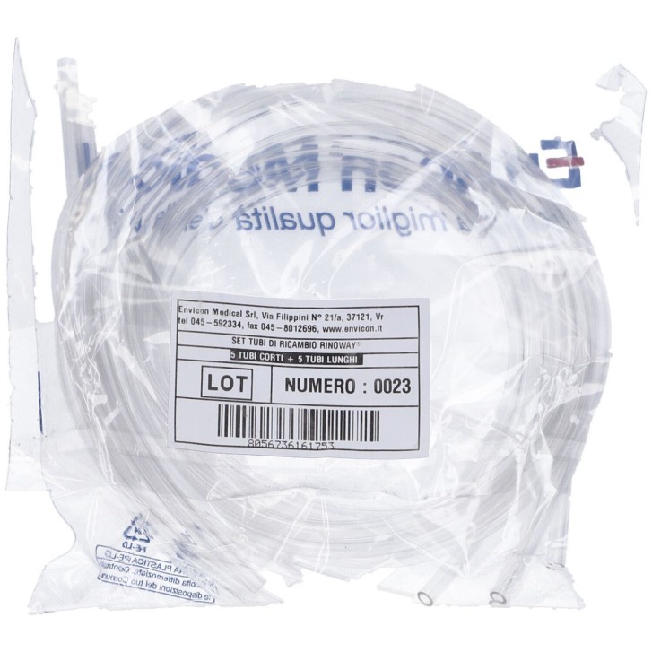 Rinoway Set 10 Tubi di Ricambio per Doccia Nasale - Envicon Medical