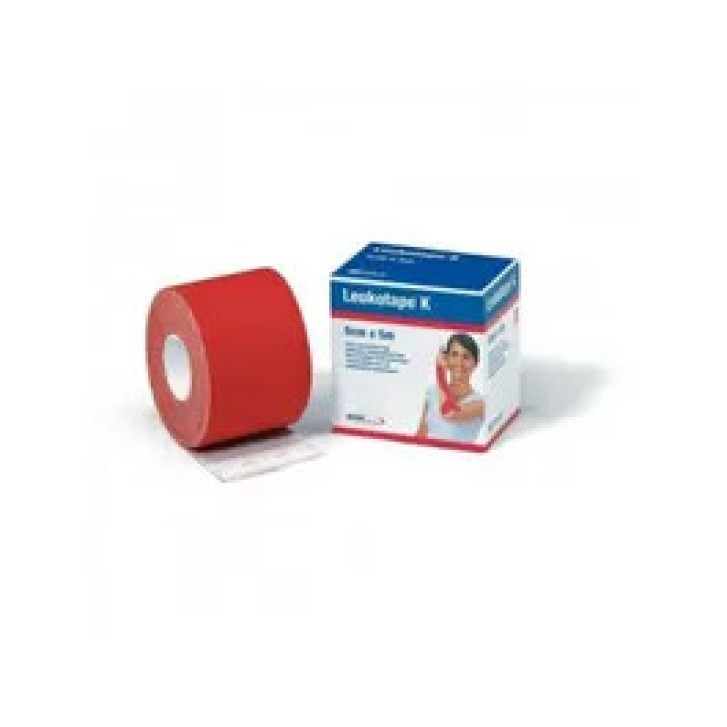 Benda Kinesiotaping Elastica Ipoallergenica Cotone 5cm x 5m Rosso - Actimove