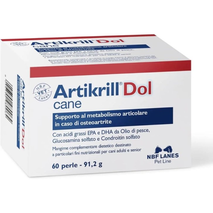 Artikrill Integratore Cane Articolazioni con Omega 3 e Glucosamina 30 Perle - NBF Lanes Artikrill Integratore Cane Articolazioni con Omega 3 e Glucosamina 30 Perle - NBF Lanes