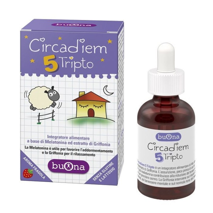 Circadiem 5 Tripto Integratore per Sonno e Rilassamento 30ml - Buona Circadiem 5 Tripto Integratore per Sonno e Rilassamento 30ml - Buona