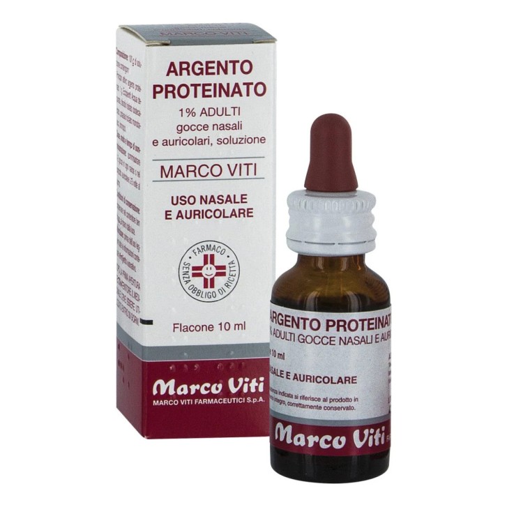 Argento Proteinato 1% Gocce Nasali e Auricolari 10ml - Marco Viti