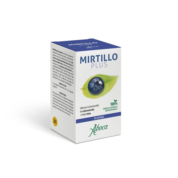 Mirtillo Plus Integratore Microcircolo e Vista 70 Capsule - Aboca