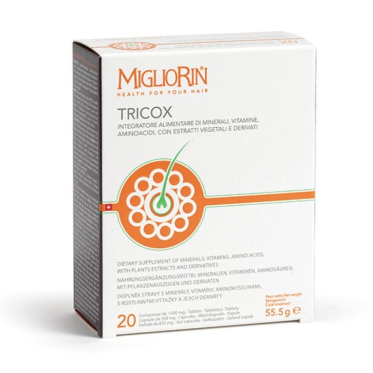 Tricox Nuova Formula Integratore Capelli 20 Tavolette, Gellule e Capsule - Cosval
