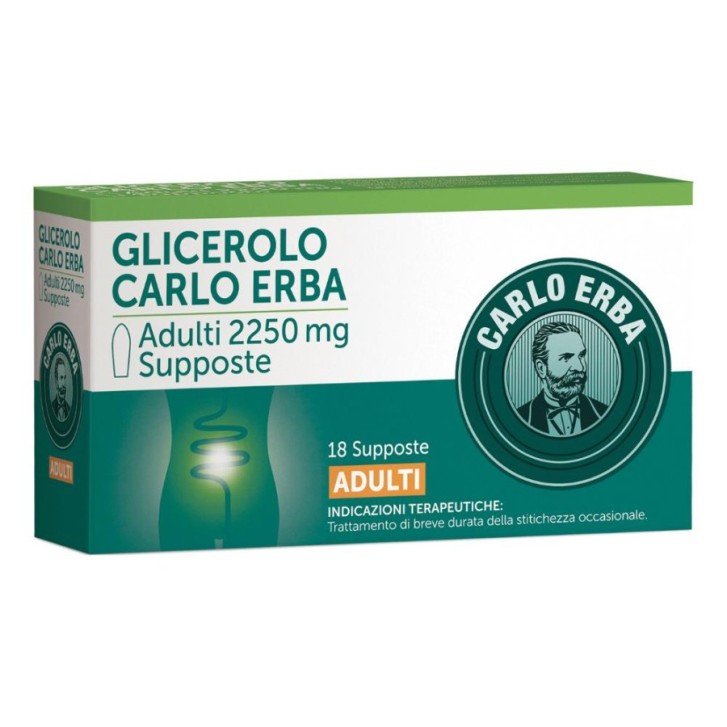 Glicerolo Carlo Erba Adulti 2250 mg Supposte - 18 Supposte