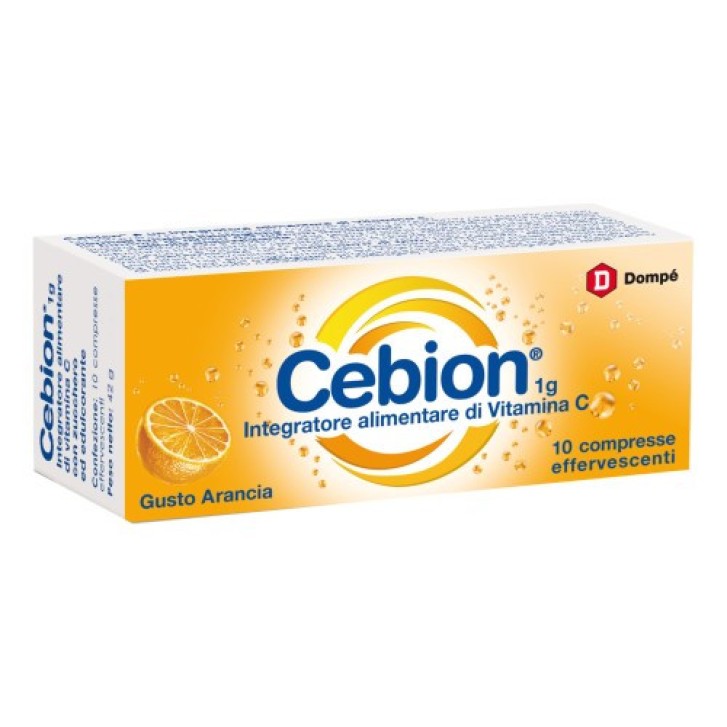 Cebion Vitamina C Arancia Integratore Effervescente 10 Compresse - Cebion Cebion Vitamina C Arancia Integratore Effervescente 10 Compresse - Cebion
