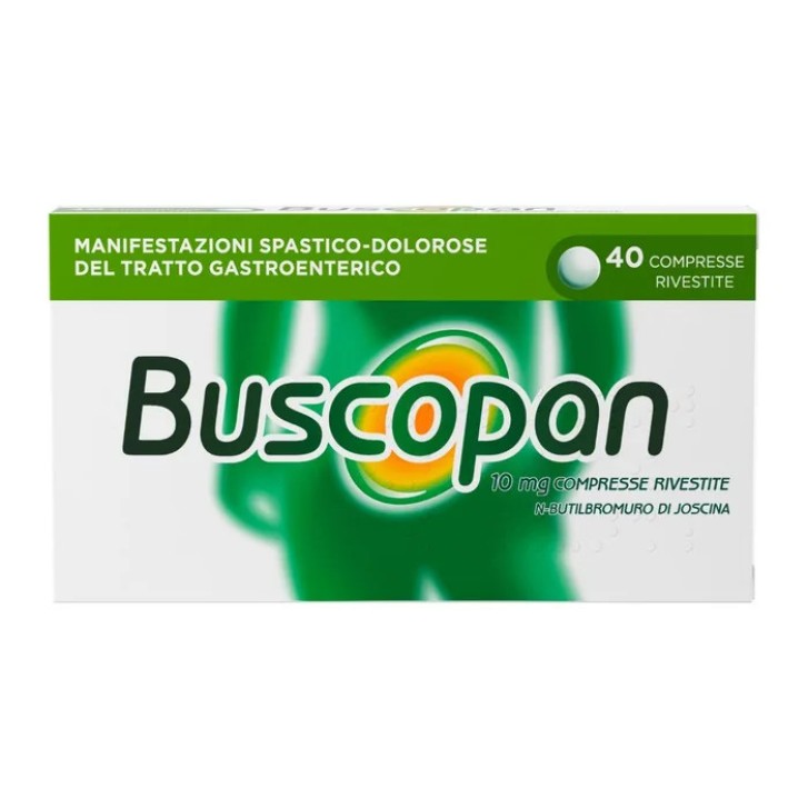 Buscopan 10mg Antidolorifico per Mal di Pancia 40 Compresse Rivestite - Buscopan