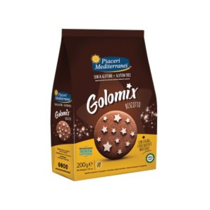 Piaceri Mediterranei Golomix Biscotto Senza Glutine al Cioccolato 200 g - Piaceri Mediterranei