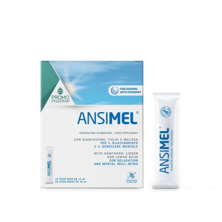 Ansimel Integratore Rilassamento e Benessere Mentale 20 Stick - Promopharma