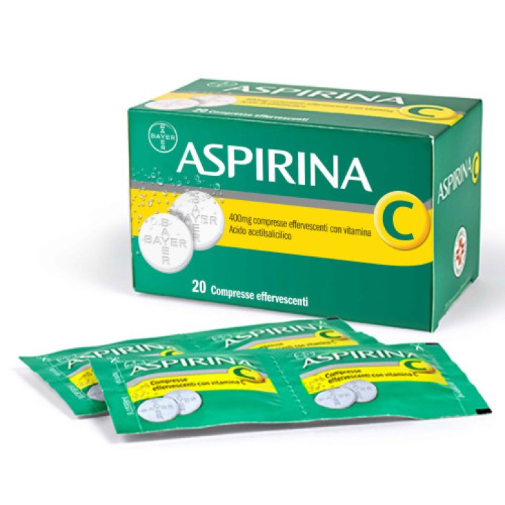 Aspirina C 400mg Compresse Effervescenti con Vitamina C 20 Compresse - Aspirina